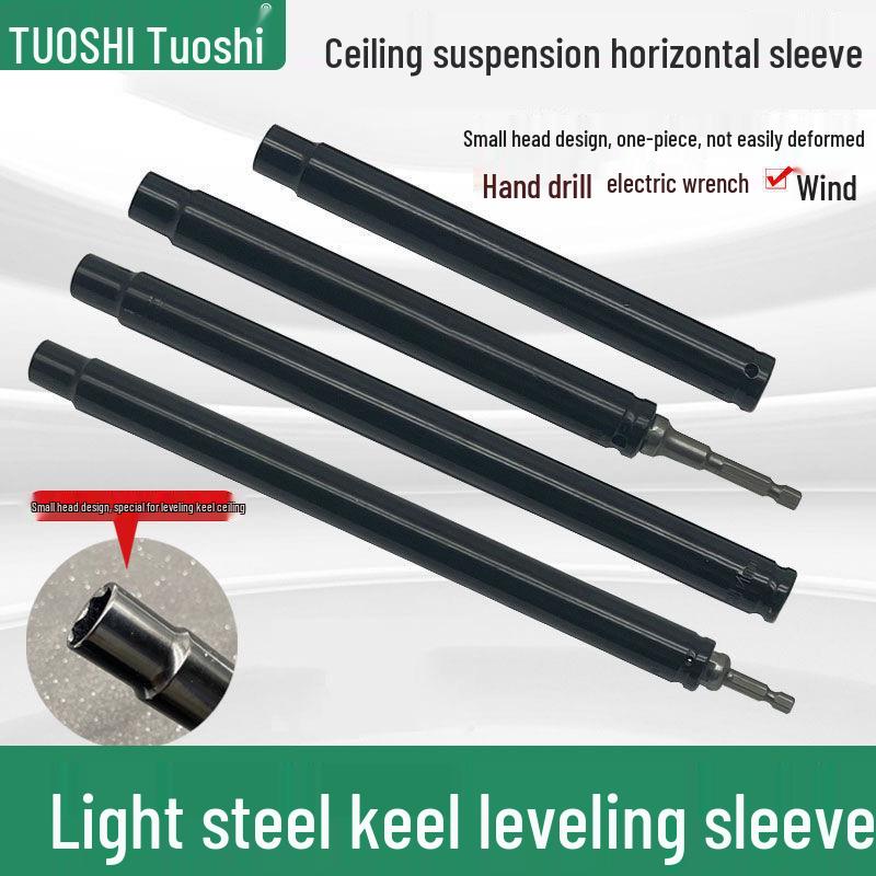 

Ceiling Sleeve Leveling Tool for Keel Clip-in, Threaded Rod, and Hanging Rod Carpentry.