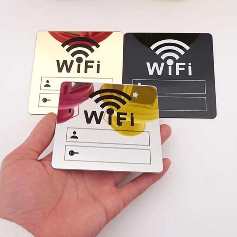 10Cm Wifi Sign Mirror Wall Stickers Rewritable Handwriting Account And Password   3D Acrylic Tools Accessories