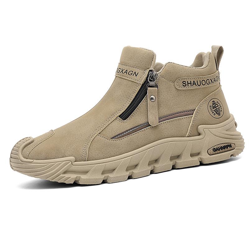 

Men s Suede Zipper Boots Chunky Sole Casual Outdoor Fashion Footwear 44 дубильна кора
