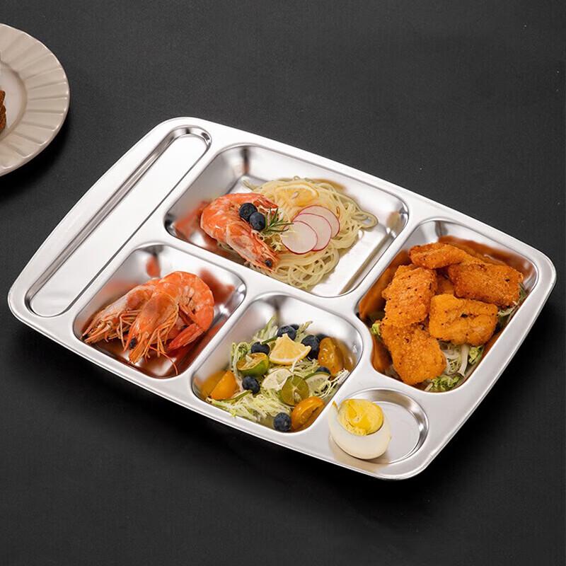 Huihuang 304 Stainless Steel 6-Compartment Meal Tray