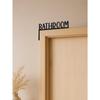 Metal Wall Sign Vintage Bathroom Door Hanger Modern Home Decor Indoor Directional Plaque