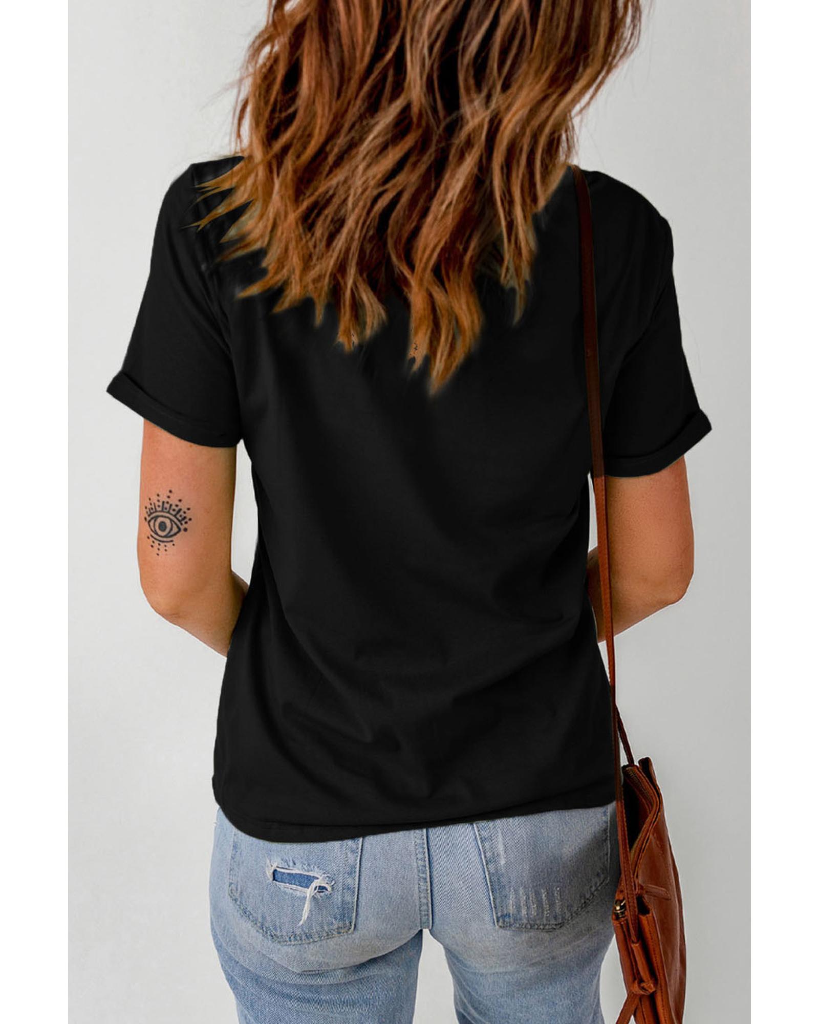 

Azura Exchange Leopard Print Short Sleeve Graphic T-Shirt 2XL чёрный