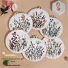 Europäischer Stil 3D-Stickerei DIY-Kit - Handgefertigte Blumen und Pflanzen