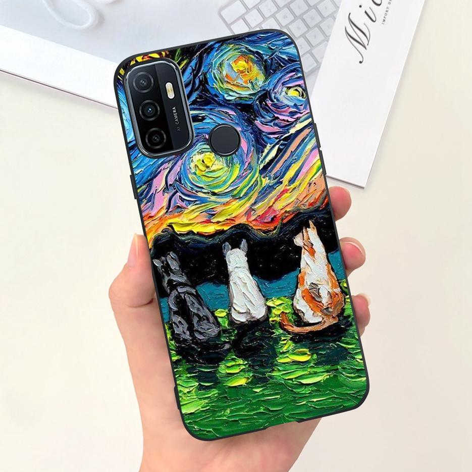 For Oppo A53 A53s Case Cute Fashion Cartoon Painted Cover Soft TPU Phone Case For Oppo A53s A 53 S OppoA53 S Fundas Coque Bumper