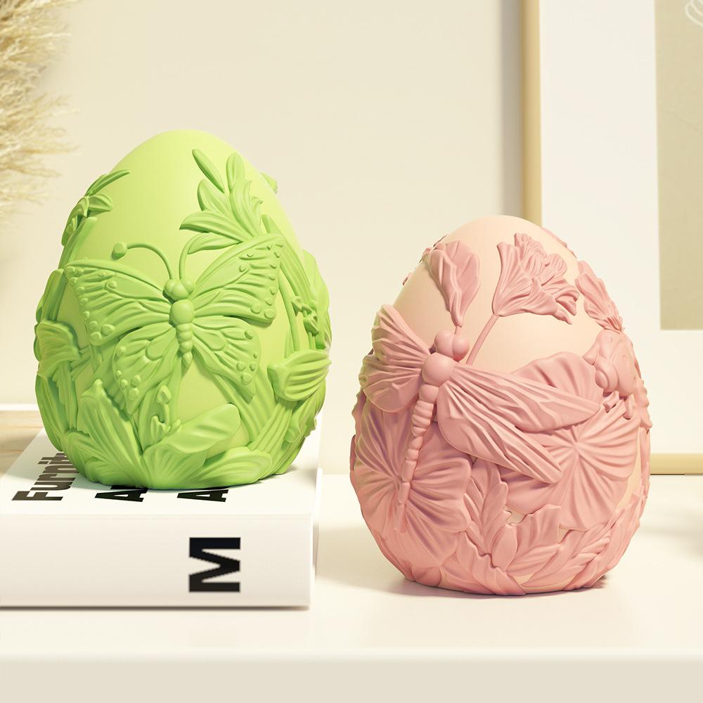 Butterfly Embossed Easter Egg Silicone Mold Rabbit Scented Candle Molds Handmade Soap Aromatherapy Decoration 3D Craft Gift 2025