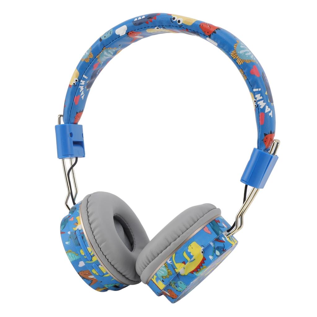 Cute Blue Dinosaur Headphones Wireless Bluetooth Headphones Foldable Portable Headsets for Music