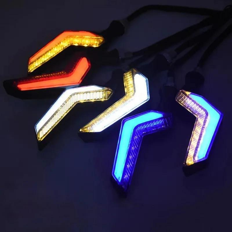 Flowing Water Type Turn Lights LED Signals Lights Indicator Blinkers Flashers Amber Color Universal Motorcycle Accessories
