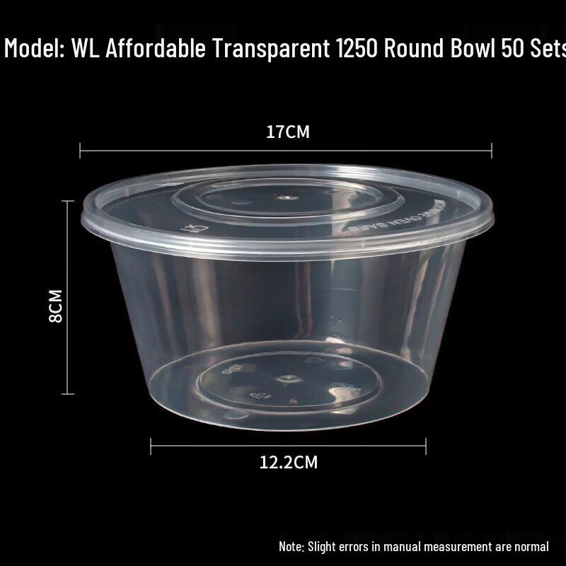 Disposable Round Food Container with Lid