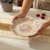Frosted Plate Household Vegetable Plate Hotel High Value Plate Dessert Tray Creative Western Food Plate Disc