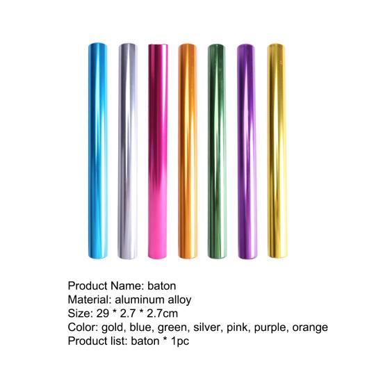 2.7cm Relay Batons Electroplating Multiuse Aluminum Alloy Sprinting Competition Transfer Batons Track Field