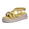 Dissolved bottom sandals women's 2025 summer new comfortable fashion women's shoes small fragrant style buckle versatile platform casual shoes