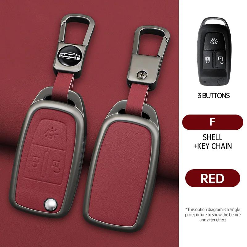 Zinc Alloy 3 Buttons Folding Car Key Cover Protector Case for DAF 106 CF Euro 6 2022 XG XF Flip Remote Keychain Truck Accessorie