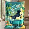 Palm Tree Bath Time Theme Blanket Lightweight Warm Flannel Blanket Decorative Throw Blanket for Home Decoration