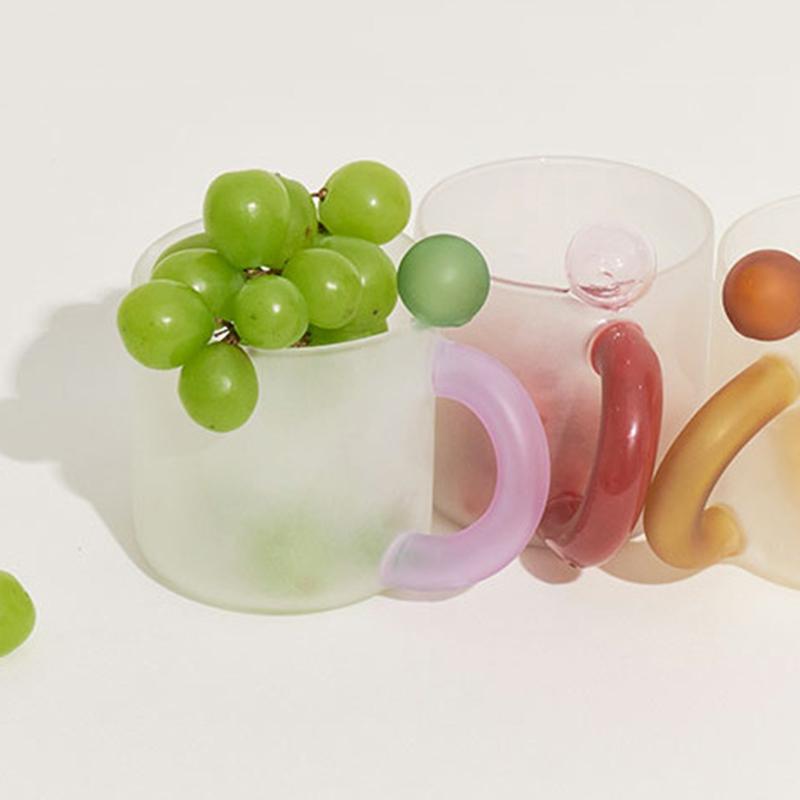 Handmade Colored Glass Cup High Borosilicate Glass Cup for Tea Milk Coffee Dringking for Gifts
