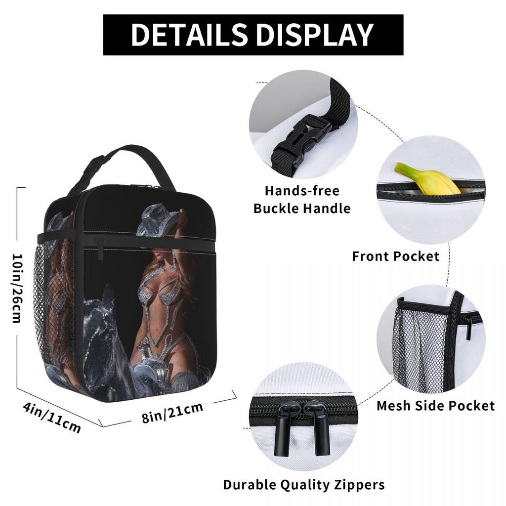 Bey My House Singer Beyonce Renaissance Tour Insulated Lunch Bag for Women Children Portable Food Boxes Thermal Lunch Box Tote