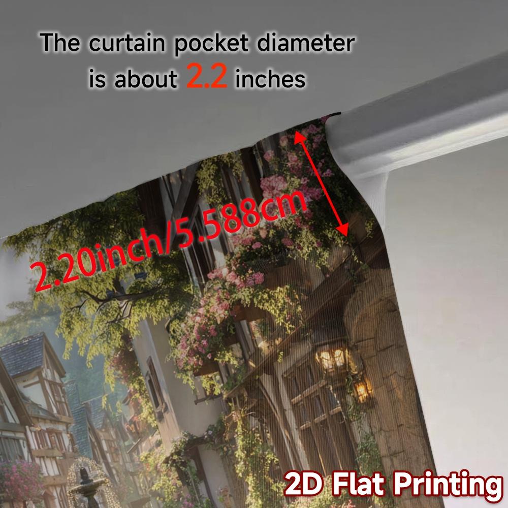 Flat Printing Curtains Without Rod Stoneflower Alley Print Chic Versatile Fabric All Curtain Set Of 2 Made Polyester Washable