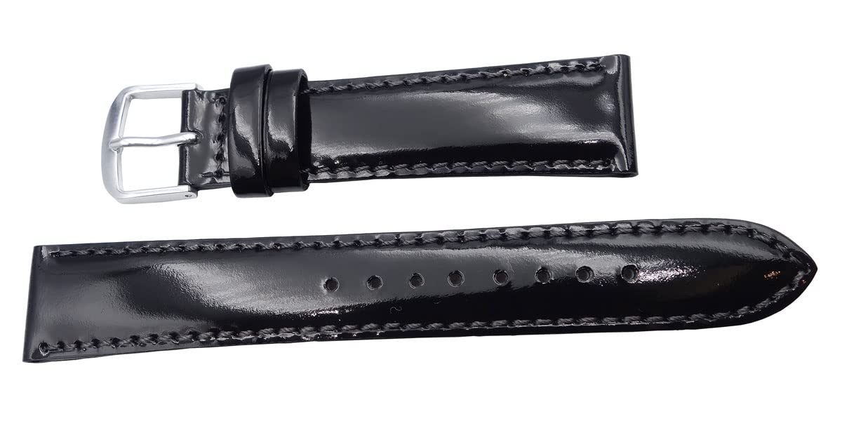 

[SEIKO] SEIKO Watch Band Belt 18mm Cowhide Glass Finish Black Stitching Gray Men s R0231AL Genuine Product