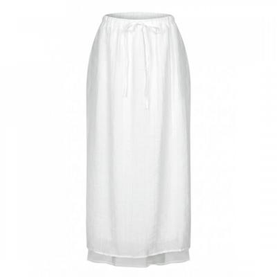 Shop   Women S Lightweight Summer Long Skirt WiTh Double Frill Hem Th wSk260004