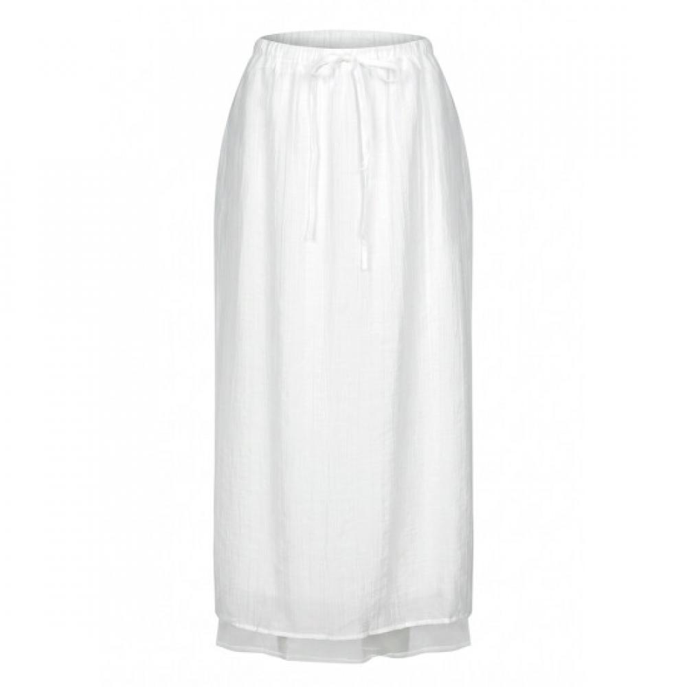 Shop Women S Lightweight Summer Long Skirt WiTh Double Frill Hem Th wSk260004