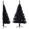Vidaxl Half Artificial Christmas Tree with Stand, Black, 150 Cm, PVC