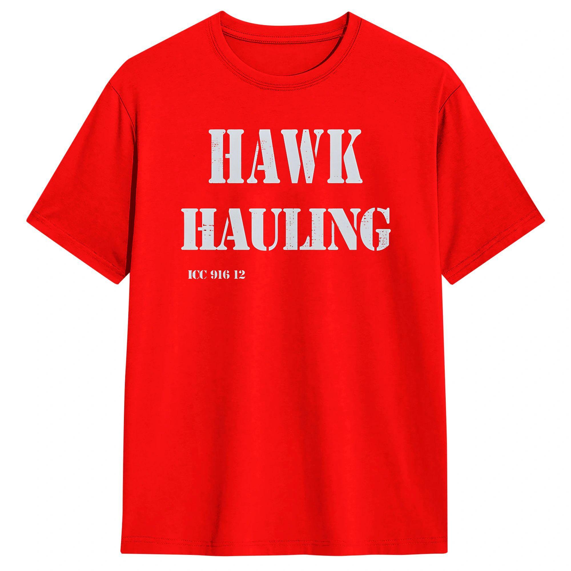 Hawk Hauling Door Decal TShirt Summer Over The Top Hippie TShirts Pure Cotton O Neck Oversize Clothes Short Sleeve Tshirt S