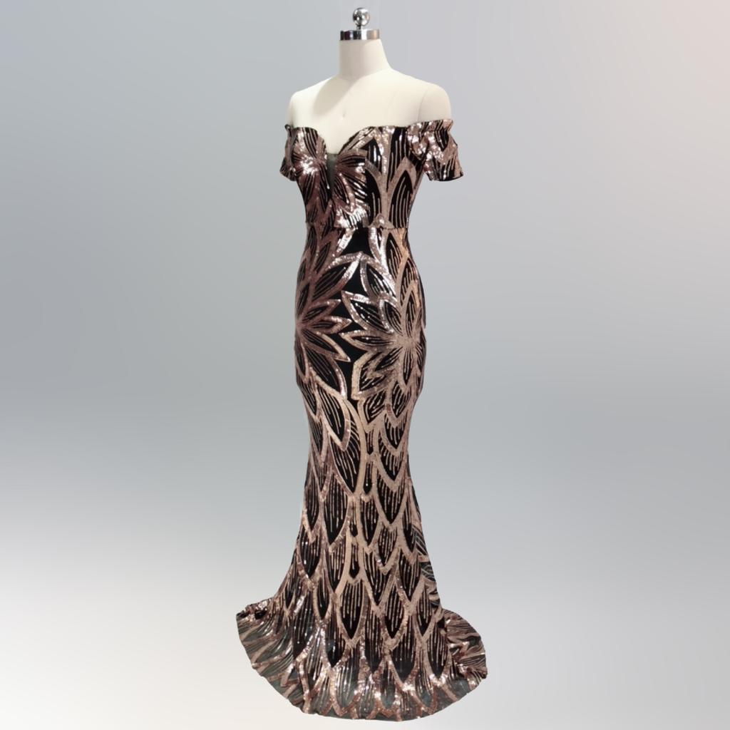 Dress Long Fishtail Sequins Evening Gift Slim Banquet Dress Evening Dresses