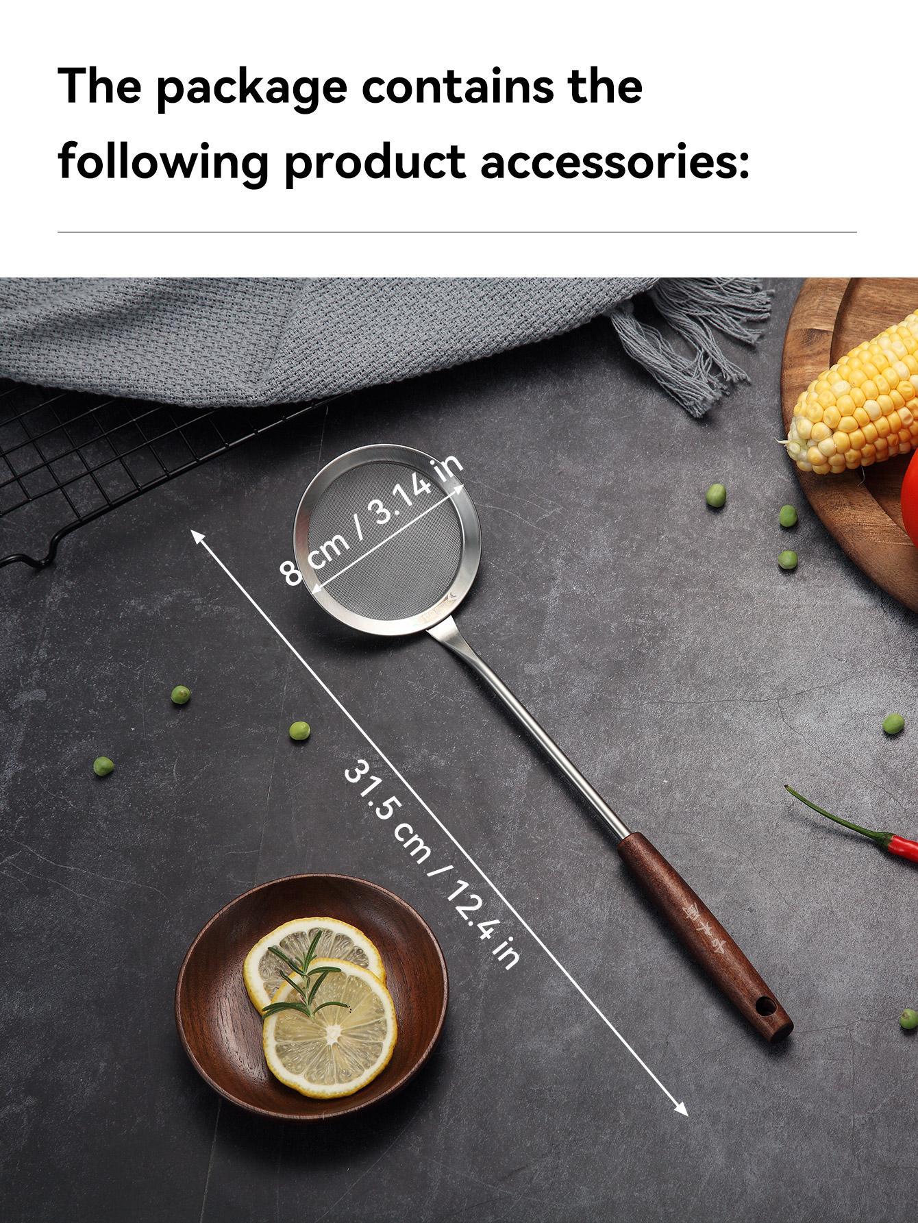 

WORTHBUY Кухонный дуршлаг из нержавеющей стали 18/8 Бытовой кухонный дуршлаг для пельменей, лапши, ложка для хот-пота, ложка-ситечко для жарки