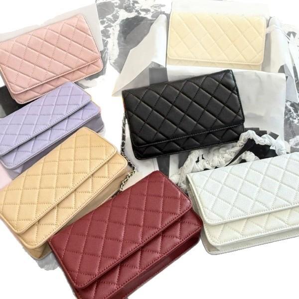 25 New WOC Chain Bag Caviar Rhombus Chain Bag Women's Bag Daily Commuting Out Shoulder Oblique Span Bag