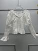 Elegant French Niche Spring Outfit: Puff Sleeve Drawstring Top & Skirt Set