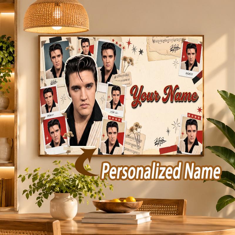 Custom Name Elvis Presley 5D Diamond Painting Personalized Full Drill Diamond Art Kit Gift