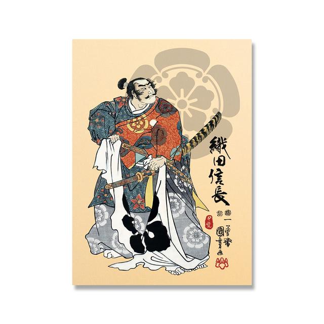 

Ретро японский знаменитый генерал самурай постер и принты винтажная настенная живопись картина холст картина бар кафе гостиная домашний декор 30x40cm No Framed