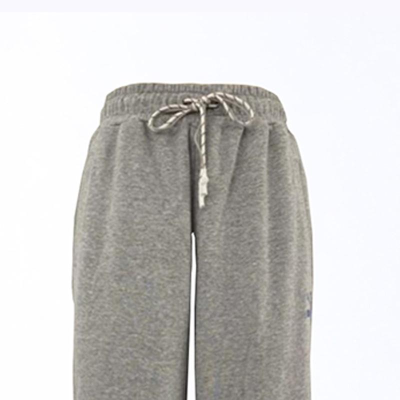 Puma Solid Pattern Printed Lace-Up Knitted Sports Pants Women bottoms Light-Mixed-Gray 539965-04