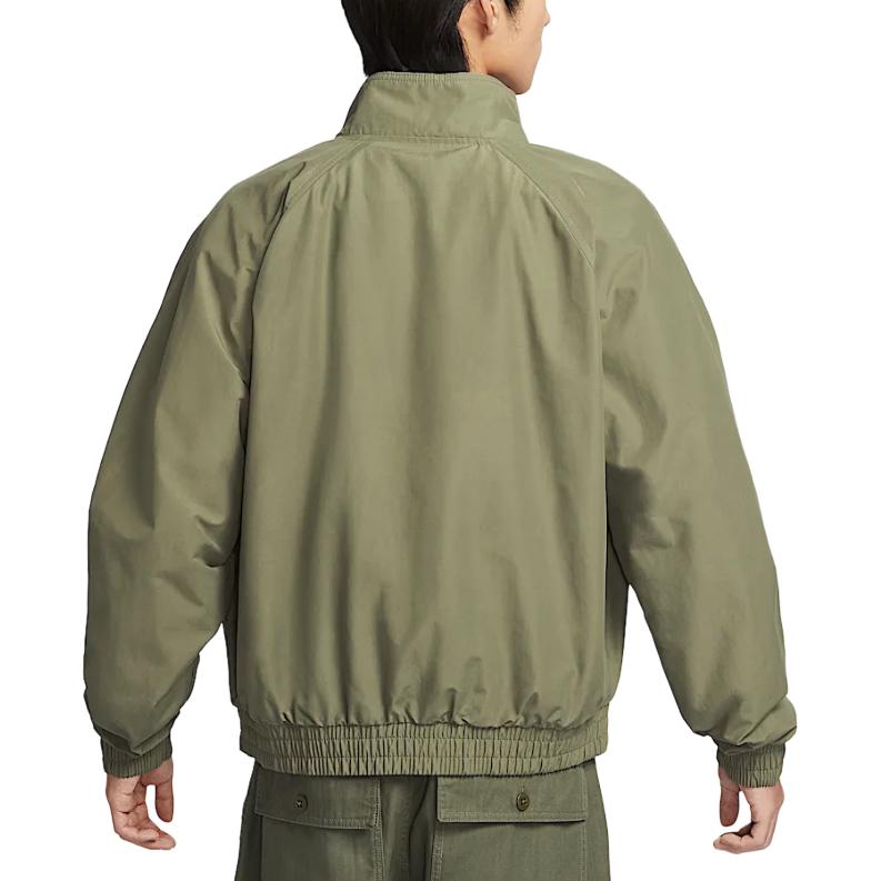 Nike Club Futura Fashion Comfortable Soft Versatile Long Sleeve Jacket Men Jacket Olive-Green White FZ0657222