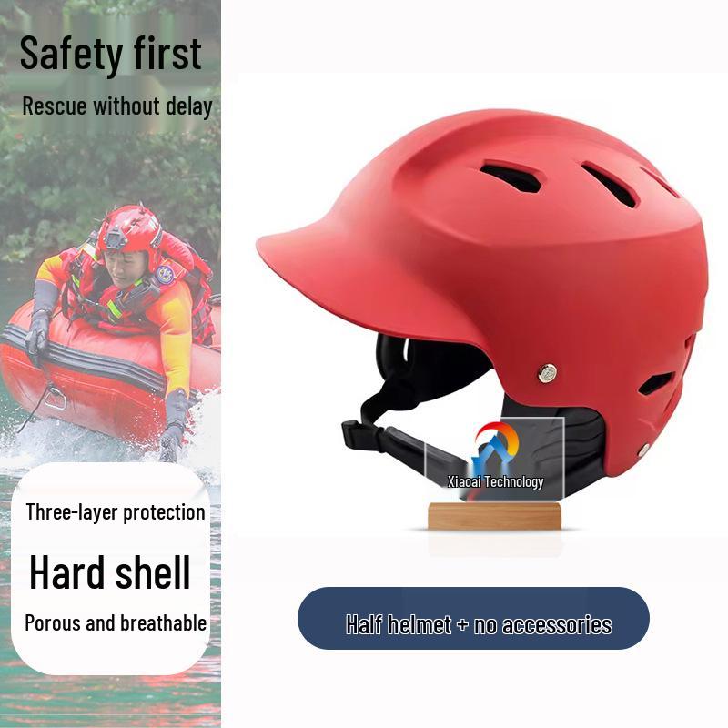 Marine Safety Helmet: Breathable, Impact-Resistant Full Face Protection for Water Sports and Flood Area Rescue.