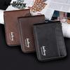 New Style Wallet Men Short Retro Multifunctional Zipper Spliced Leather Change Bag Trend