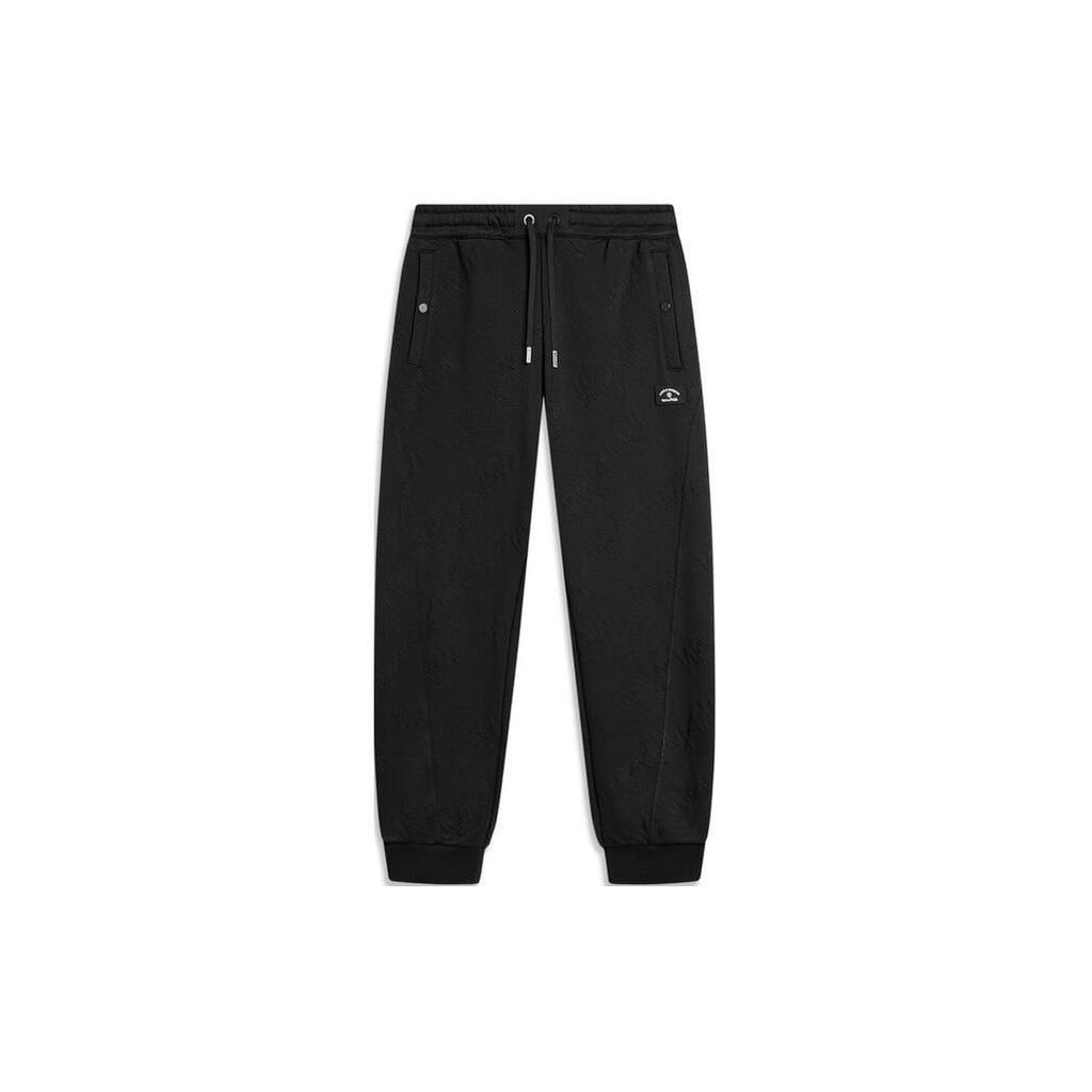 Li-Ning Wade Series Loose Drawstring Joggers Men Bottoms Black AKLU017-1