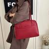 Korean Style Pu Leather Tote Bag Large Capacity Women's Handbag Vintage Boston Shoulder Bag  Lady