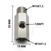 Neuer Seitenloch-Öldruckschalter-Stecker 1/8 NPT Buchse auf 1/4NPT 1/8NPT 1/8BSPT M10 M12 M14*1.5 Zuleitungsleitung Messgerät T-Stück Adapter