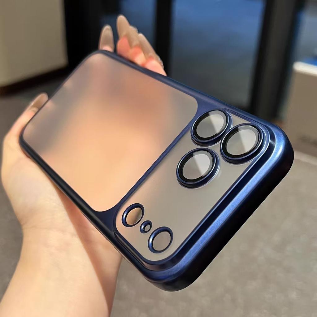 Miaobian Comes with Lens Film for IPhone17promax Mobile Phone Case with Skin Feel Matte for Apple 17 Electroplated Hard Case