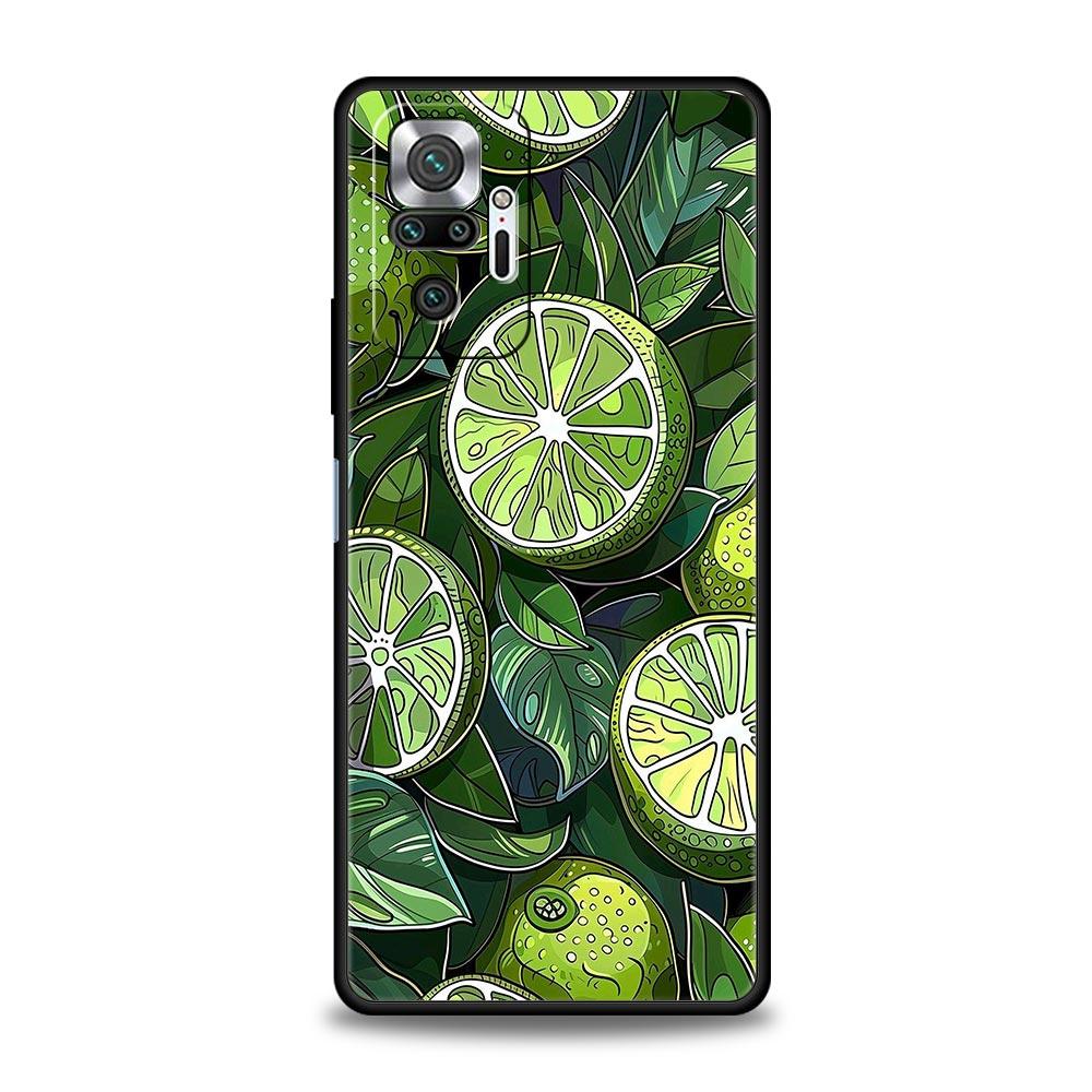 Summer Fresh Fruit Lemon Print Phone Case Cover for Redmi 14C 10C Note 15 14 13 12 10 11 K40 Pro Plus Shockproof Soft TPU Shell