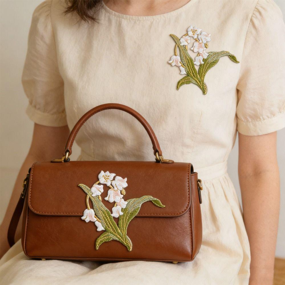 Delicate Orchid Embroidery Stickers DIY Decoration Cloth Embroidery Clothes Cloth Stickers Clothes Decoration Craft Supplies