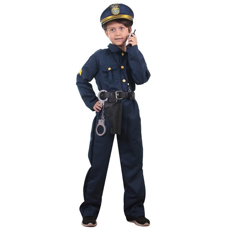 Child Police Role Playing Kids Game Show Halloween Drag Party Costume