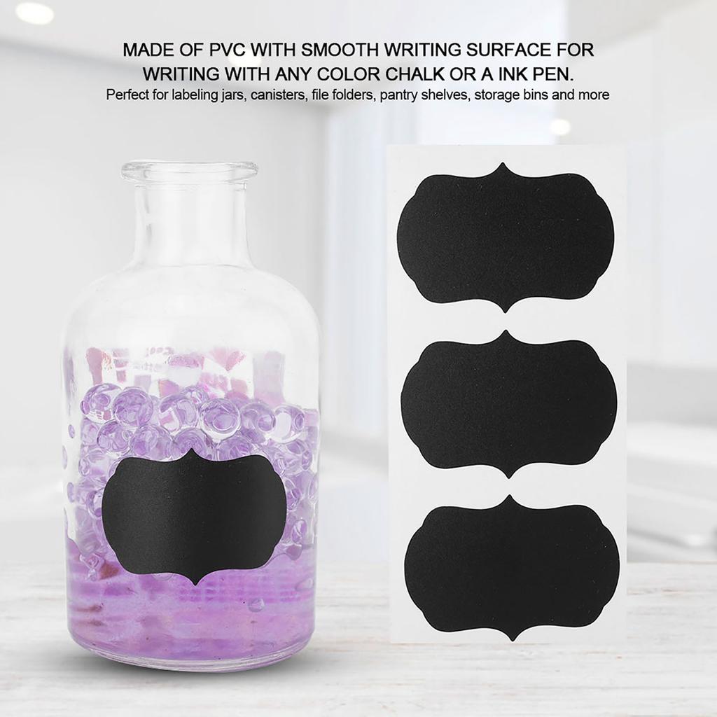 Slate Stickers for Kitchen Glasses, Bottle  , Labels, Signs, Board Stickers, Reusable,   Writing  , Easy To Remove, Perfect for Wri