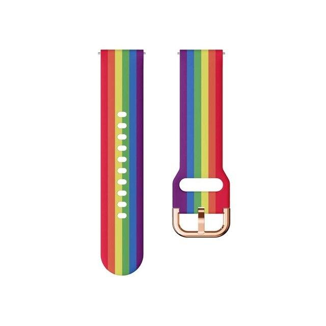 20mm 22mm Silicone Strap For Samsung Galaxy Watch Gear S3 Active 2 Graffiti Style Strap For Garmin Watch Moto 360 HuaMi Amazfit Bip Huawei Watch Band