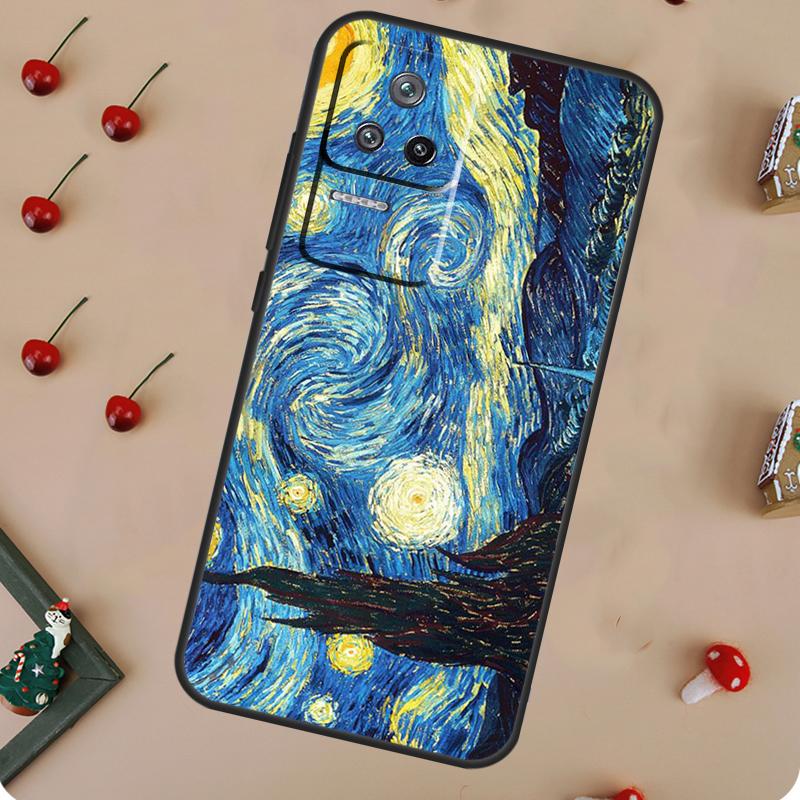 Van Gogh Starry Night Case For Xiaomi 17 Pro Max 14 15 Ultra 13T 14T 15T Pro POCO F8 F7 F5 F6 X3 X5 X6 X7 Pro Cover