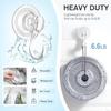 VIS'V Suction Cup Hooks, Small Shower Suction Hooks with Wipes, Heavy Duty, Removable and Reusable, Clear, 2 Pcs