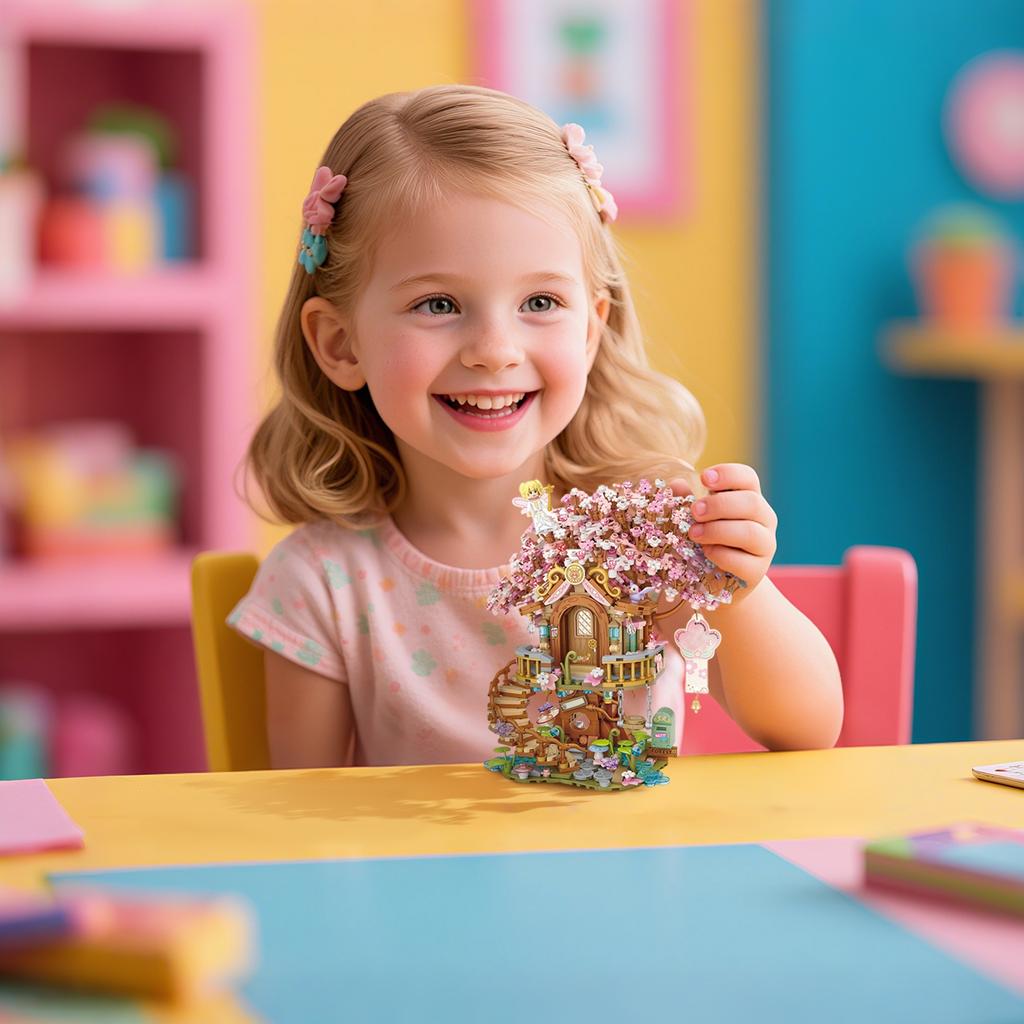 House Small ParticleAssembly Building Block House Toys