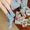 Women Socks Cartoon Cat Dog Japanese Kawaii Cute Middle Tube Socks Women Autumn and Winter Retro Long Socks