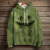 Women's Fashion Long Sleeve Pullover Halloween Print Hooded Pocket Sweatshirt