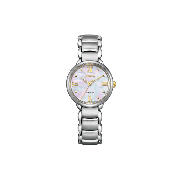 

CITIZEN 50m Water Resistant Light Powered Quartz Movement Stainless Steel Strap Watch 28mm EM0927-87Y Multicolor Watch Dial